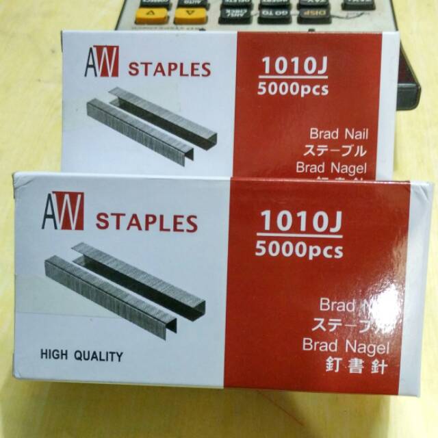 

Isi staples staple isi hekter AW Brad nail 1010 J 5000pcs kompresor