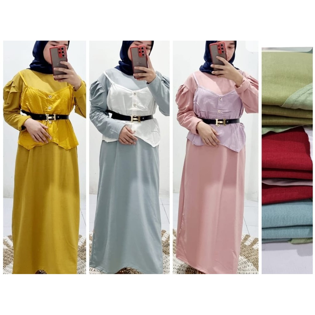 Gamis Rompi Belt Import