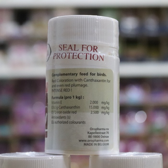 Dss011D Cantax 20Gram Chantaxanthin Pewarna Merah Burung Kenari/Finch Import W40D74W