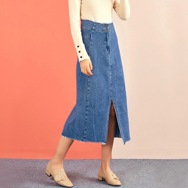 KARAKOREA -  6160 Grace Denim Skirt