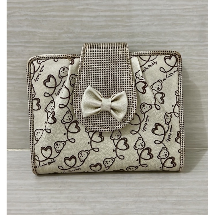 Milk Teddy Wallet Dompet teddy bear