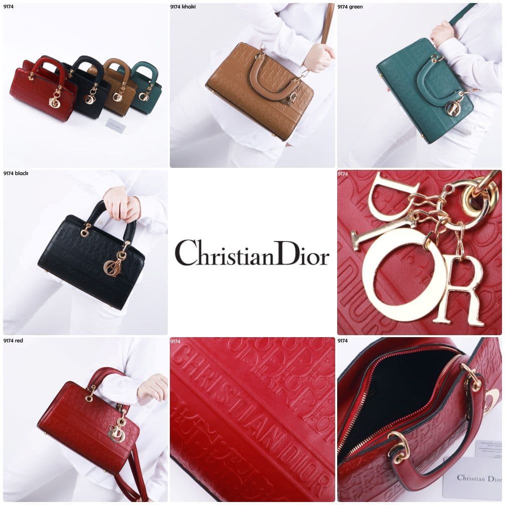 COD ❤️ Tas Wanita Christian Dior Tophandlebag Premium Import Slingbag Kulit Emboss
