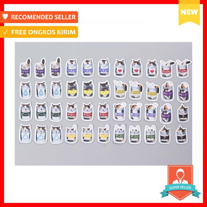 

Stiker - Cat In Jar Deco Sticker Pack 40 Lembar Hias Gambar Tempel Murah - Pengikat & Perekat