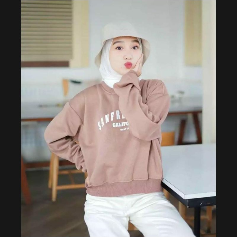 Sweater Croped Wanita atasan Oversize Sweater wanita murah