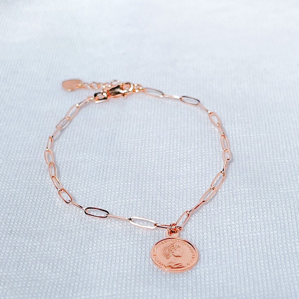 Gelang tangan anak dan dewasa emas asli kadar 700 70 16k 750 75 17K rantai polo nikita paperclip liontin logam koin vintage ringan 2 gram dua gr g catenna rosegold gold