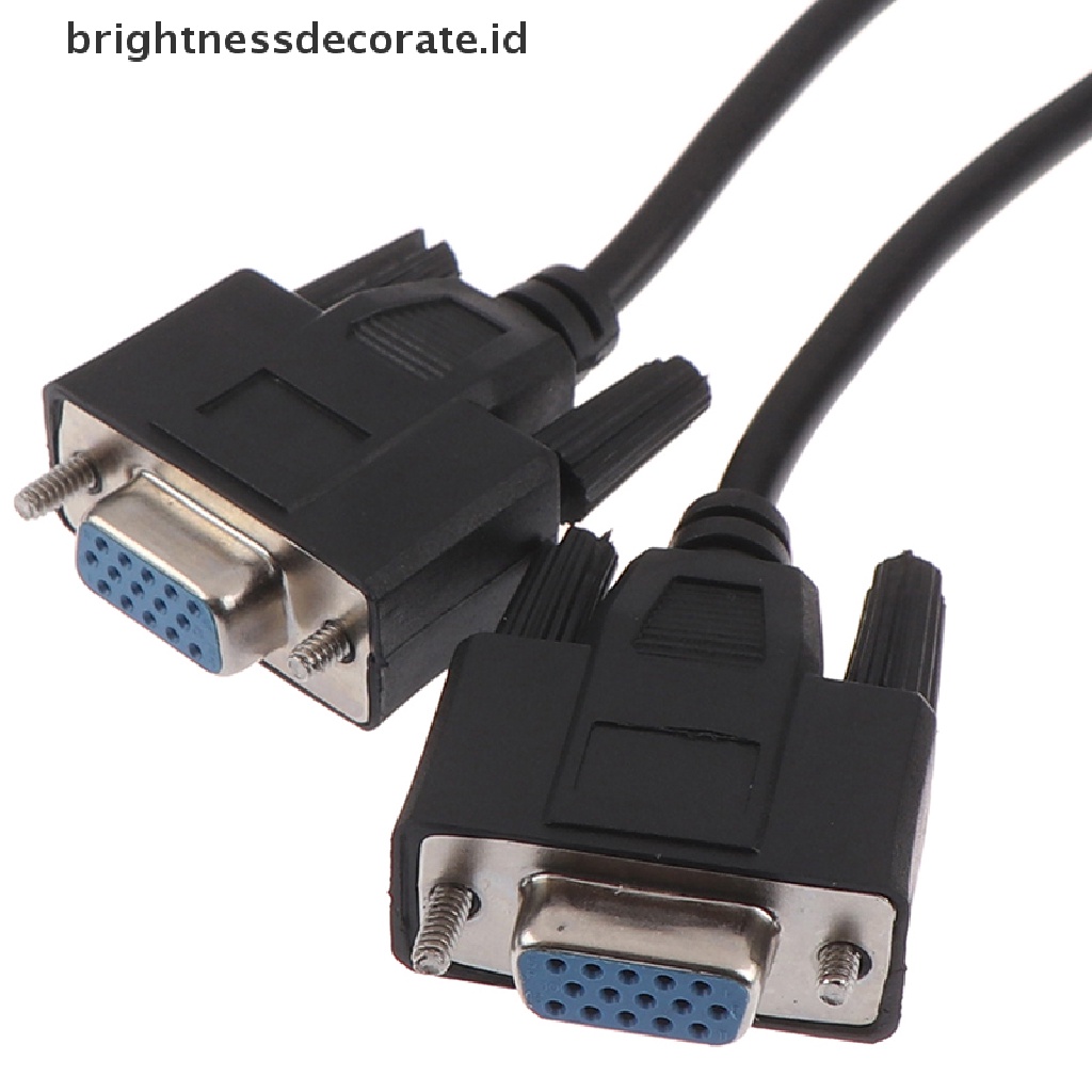 Kabel Adapter Splitter 15pin Vga Male Ke 2 Vga Svga Female Untuk Monitor