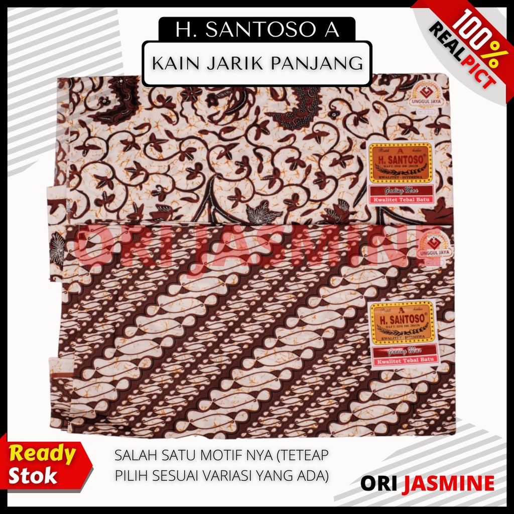 Kain batik meteran katun solo murah premium tulis jarik melahirkan batik katun halus SANTOSO A PUTIH