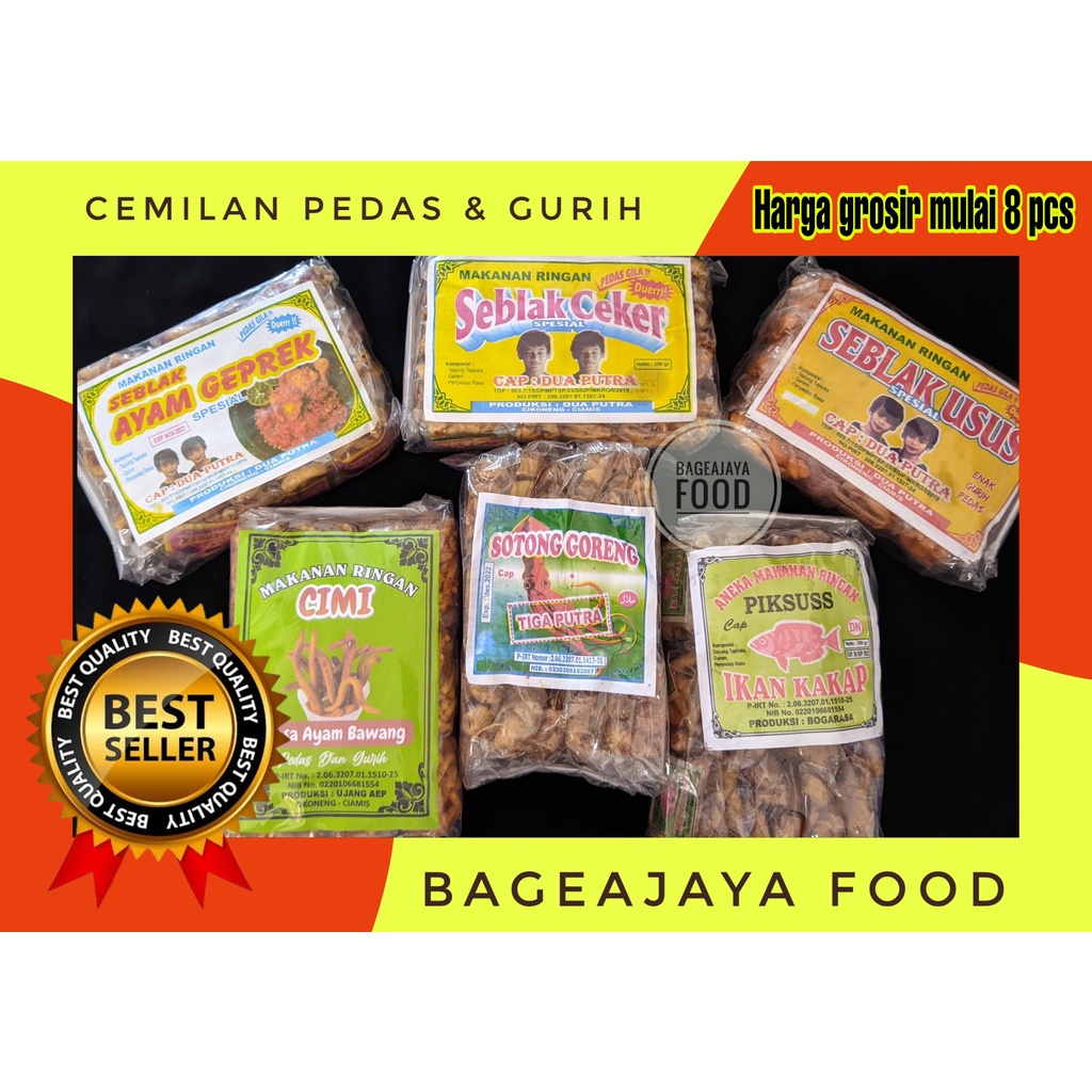 

cemilan pedas gurih/seblak Ceker/ Piksus/seblak usus/ sotong