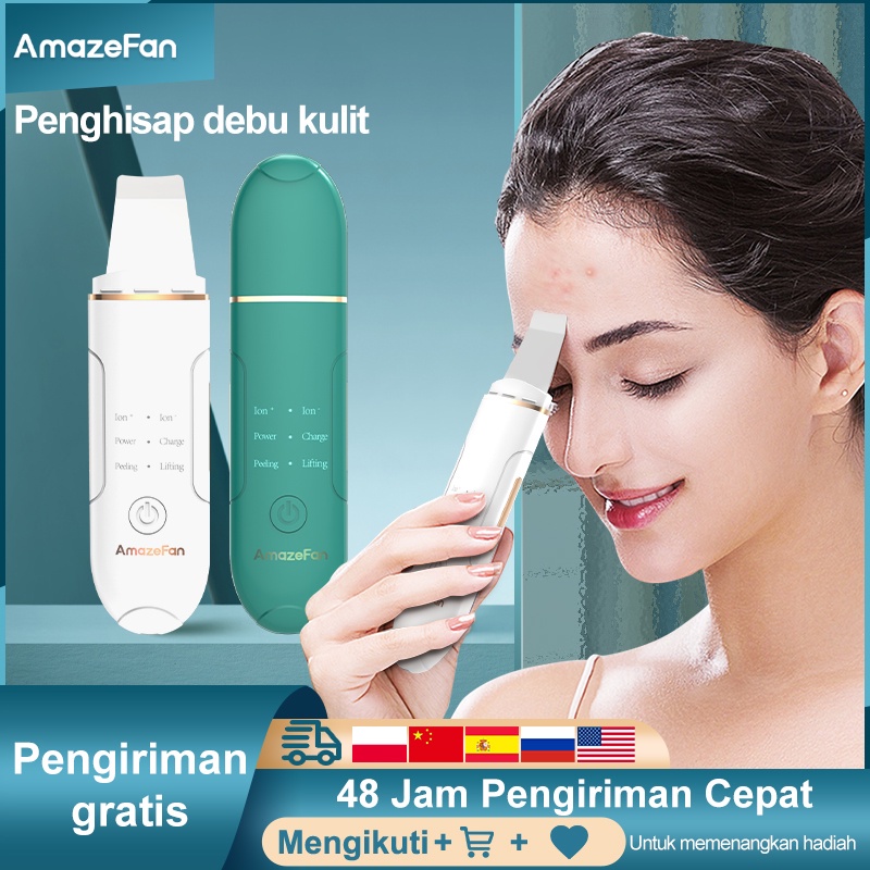 AmazeFan alat pembersih komedo elektrik wajah alat penyedot hidung blackhead remover USG komedo pengangkat jerawat pembersih