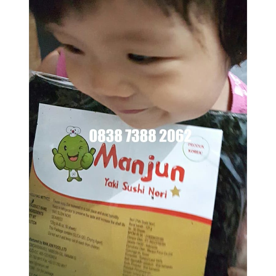

Manjun Sushi Nori kemasan 50 lembar Rumput Laut Yaki Sushi Nori ~ kp266