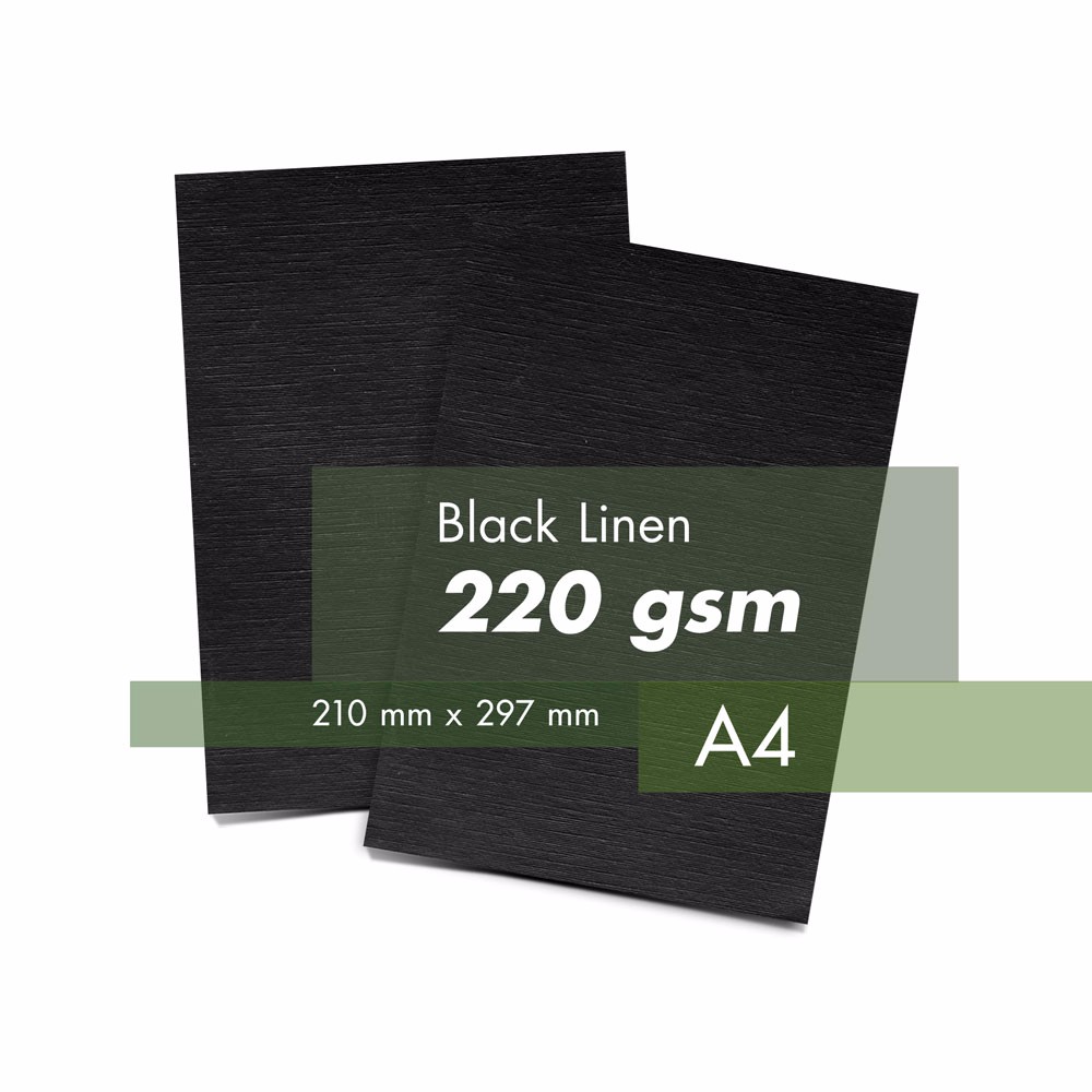 Jual Kertas Linen Hitam 220 gsm A4 size (Black Linen Paper) Shopee