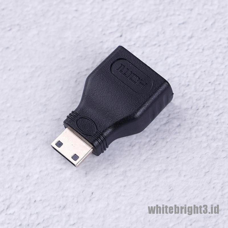 &lt; White3 &gt; Adapter converter hdmi 1.4 female jack Ke mini hdmi male