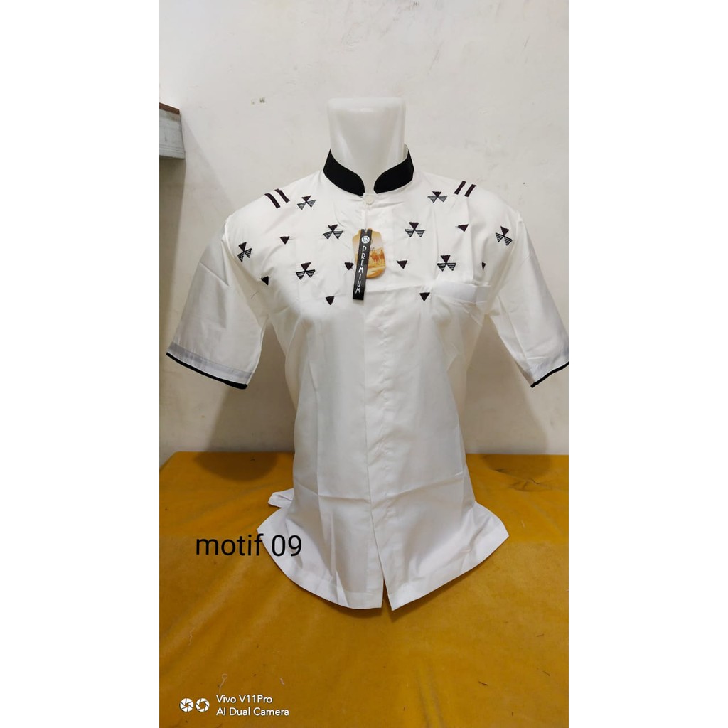 Baju Koko Lengan Pendek Plus Tasbih Kayu/Harga Grosir/Best Seller/Bisa Bayar di Tempat