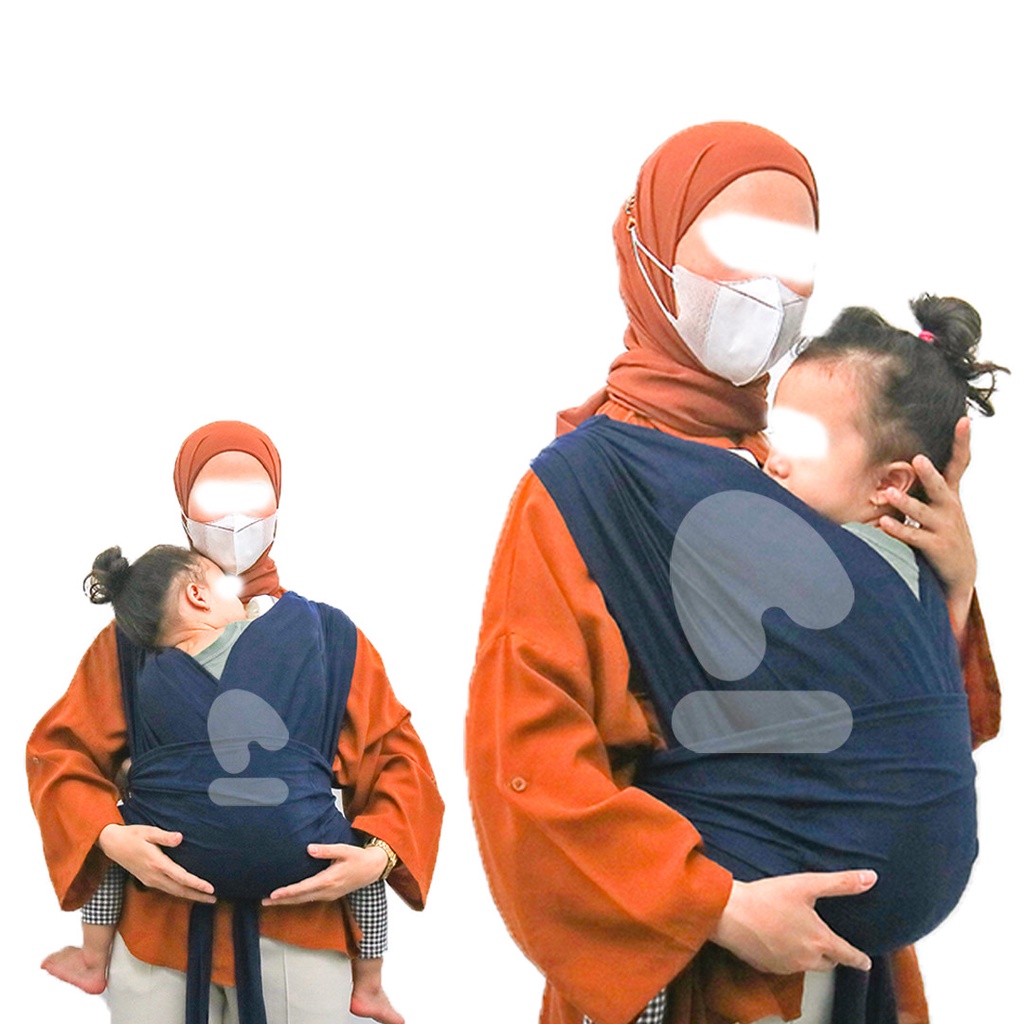 Gendongan Bayi Depan dan Samping Babywrap 3in1 Dooladoo + Sash Belt