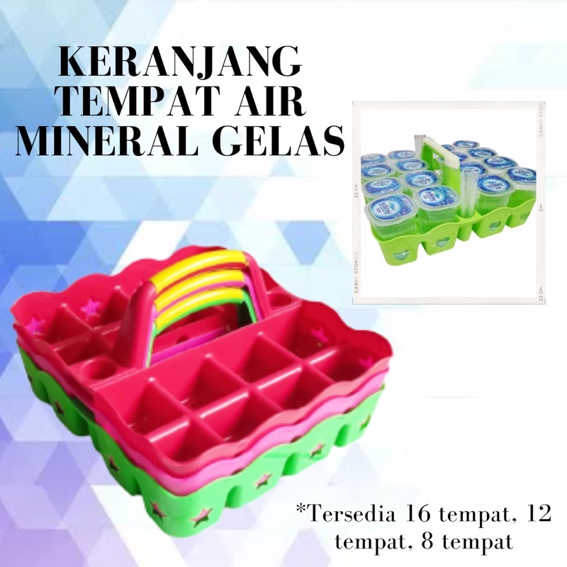 Jual Rak Aqua Gelas Rak Plastik Aqua 16pcs 16 Lubang 12pcs 12 Lubang 8pcs 8 Lubang Gelas 2466