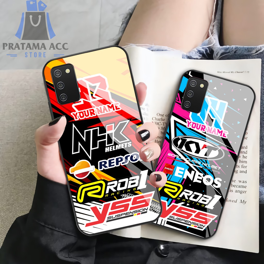Softcase Kaca Custom Case RACING - Request Nama OPPO A15 A74 4G/5G RENO 5F SAMSUNG A12 A02S A32 A72