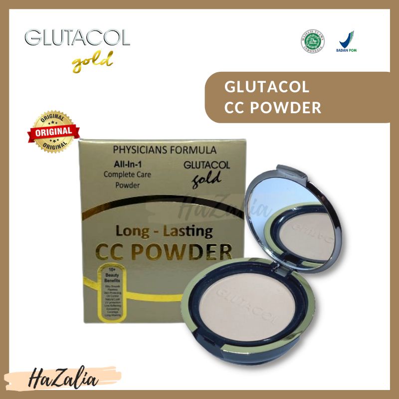 Bedak Glutacol Gold CC Powder Bedak Padat Original