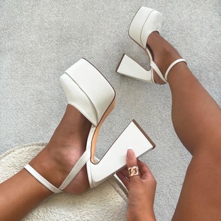 white platform stiletto heels