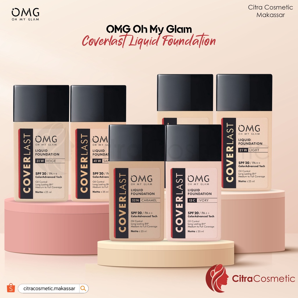 OMG Oh My Glam Coverlast Liquid Foundation Series