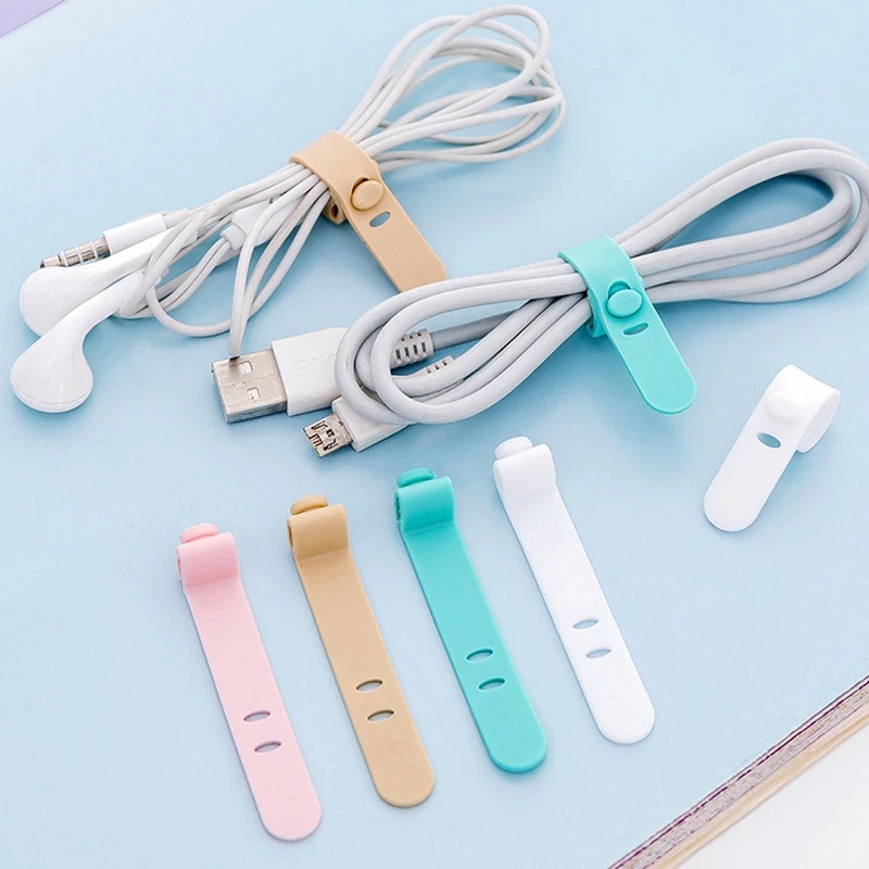 1 / 5pcs Winder Organizer Holder Kabel Data / Earphone / Mouse / Keyboard Untuk Handphone / Komputer