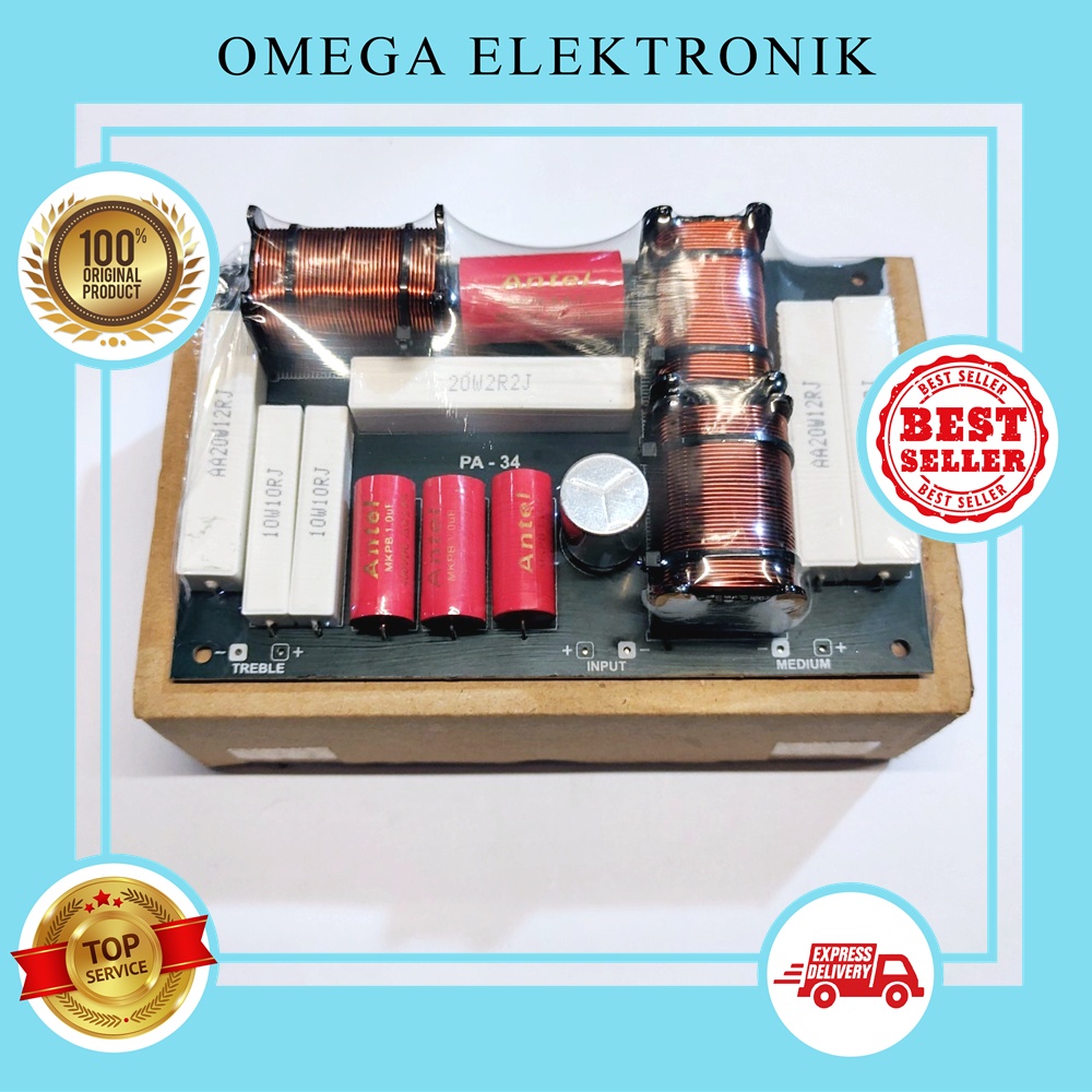 Crossover 2 way Tweeter+Middle PA 34/Crossover Pasif 2 way PA 34