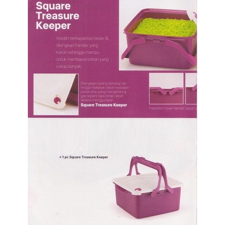Square Treasure Keeper Tupperware