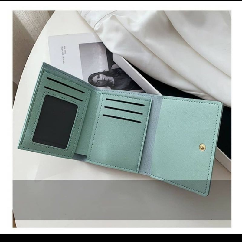 Dompet Wanita IMPORT KOREA Motif Flowery Lipat Pendek Fashion Dompet Cewek