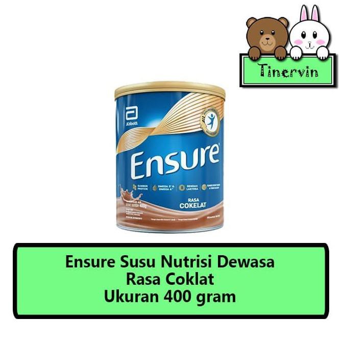 

[[BISA COD]] Ensure Chocolate 400 gr Susu Nutrisi Dewasa Rendah Laktosa TERJAMIN Kode 1230