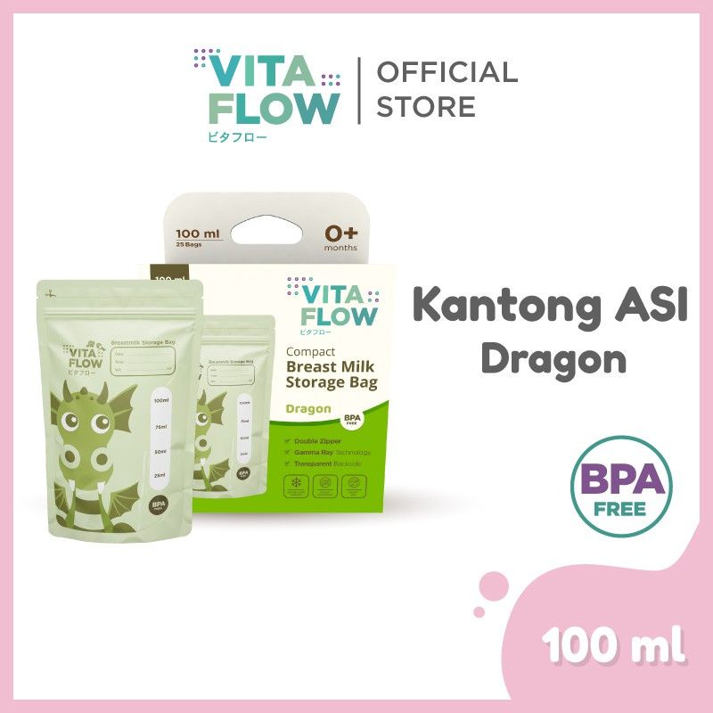 VITAFLOW Kantong ASI 100 ml Animal Series - Double Zipper Anti Bocor