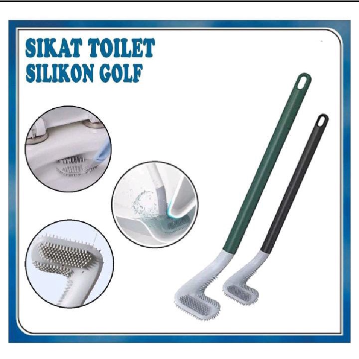 Sikat Toilet Silikon Golf Sikat Silicon Fleksibel Sikat Pembersih Kamar Mandi Sikat Wc Silikon Brush