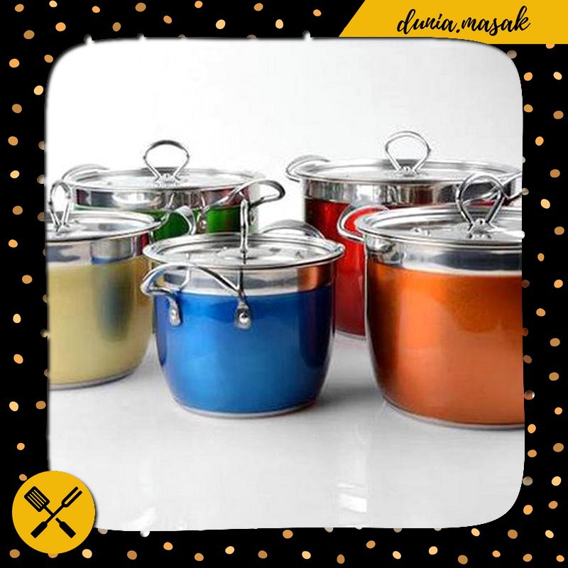 Panci Set Stainless Rainbow Weston Unik Murah Berkualitas