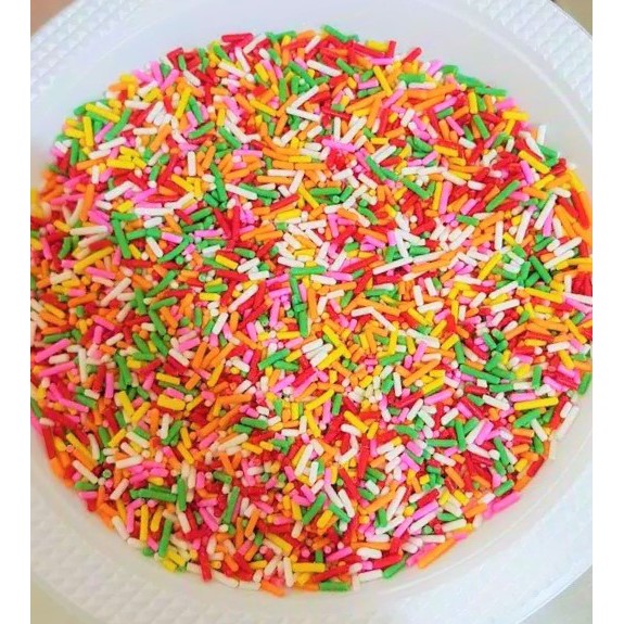 

Coklat Meses Warna / Coklat Butir Rainbow 1 DUS 12KG / Meises Rainbow Campur 1 DUS 12 KG GOJEK GRAB