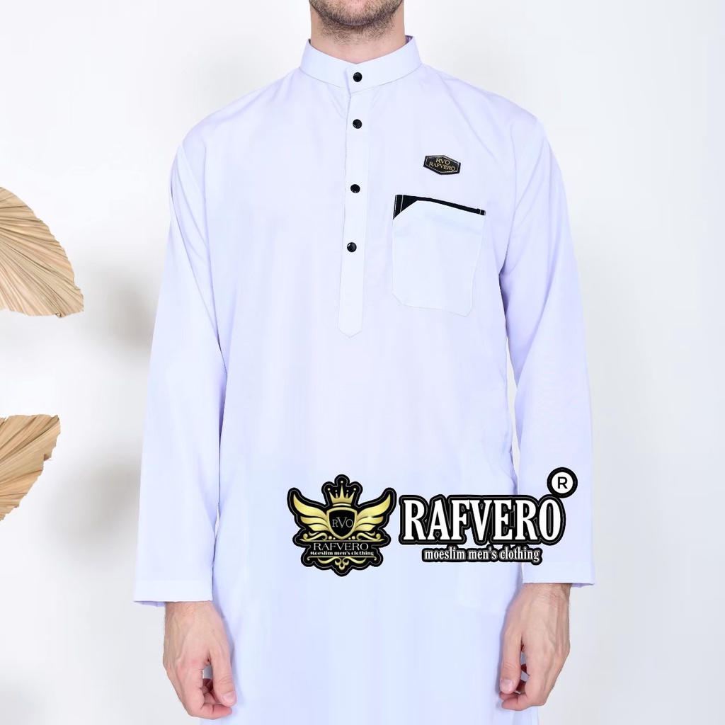 Baju Gamis Laki laki Jubah Pria Dewasa Rafvero Original Pakaian Muslim Al Khafie