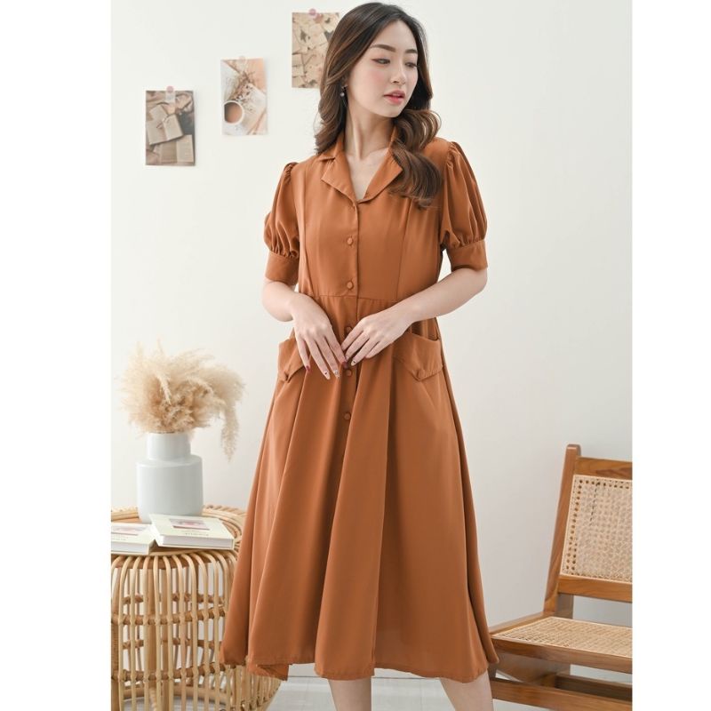 Hinata Dress Dress Casual Terusan Wanita