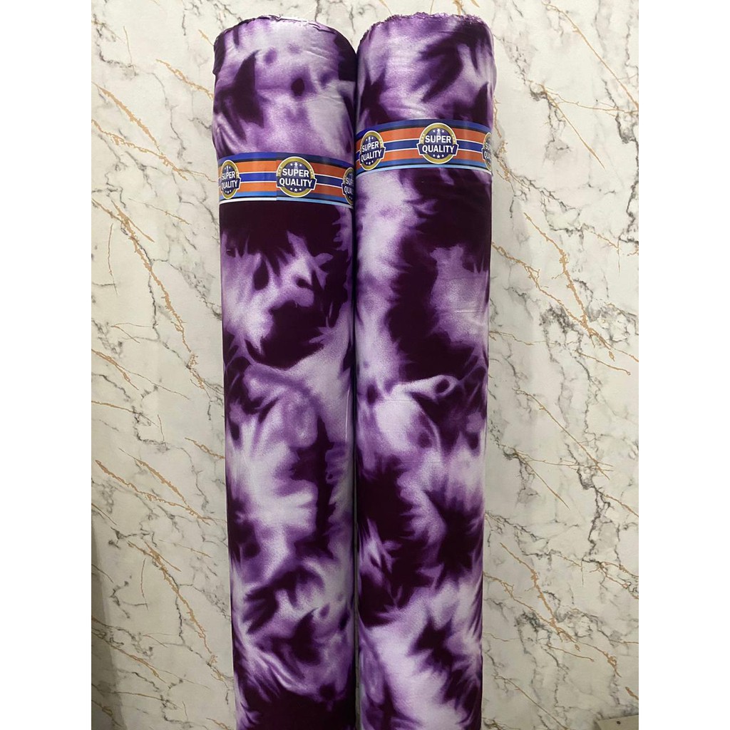 RAYON TIEDYE AWAN UNGU/KAIN RAYON/KAIN MOTIF/KAIN MURAH