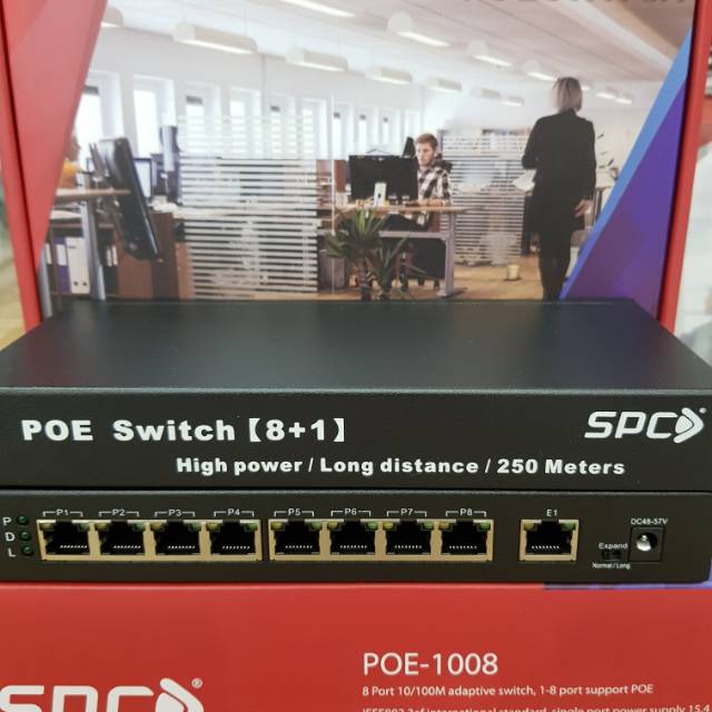 Hub POE Switch 8 port SPC POE-1008