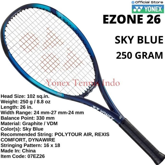 YONEX EZONE 26 250G SKY BLUE -RACKET TENNIS CXVX5465C