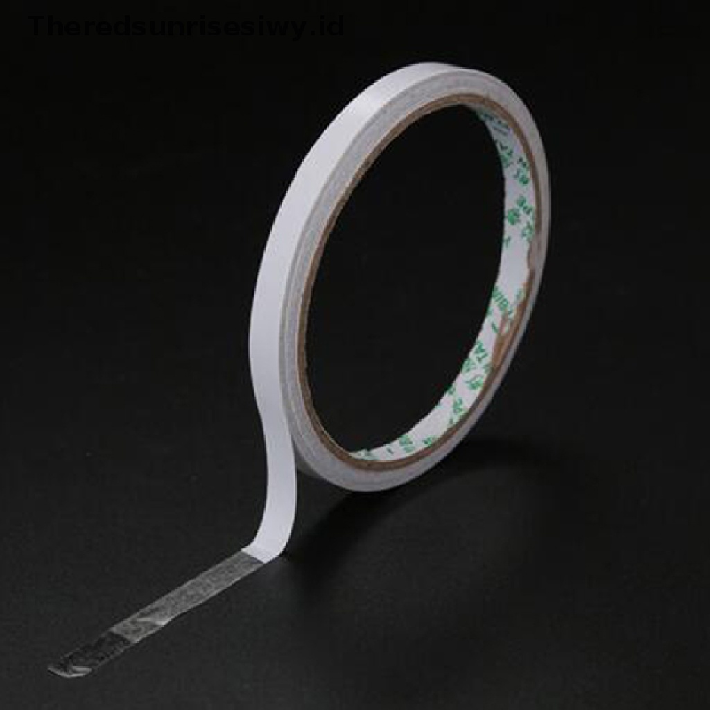 (Theredsunrisesiwy.Id) Double Tape Kertas Super Kuat Warna Putih Panjang 5m / 8m
