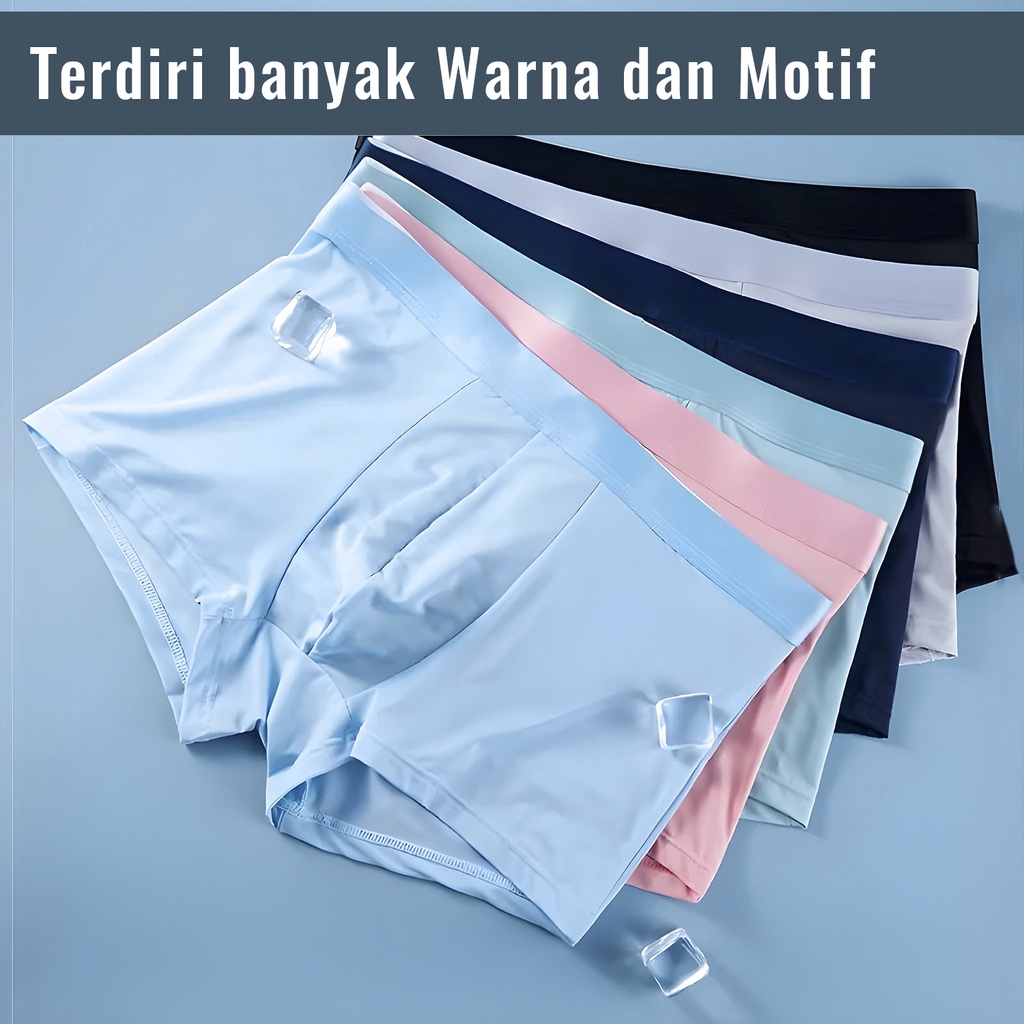 Boxer Celana Dalam Pria Cuci Gudang Import Motif Dan Warna Random Baru - Boxer Random