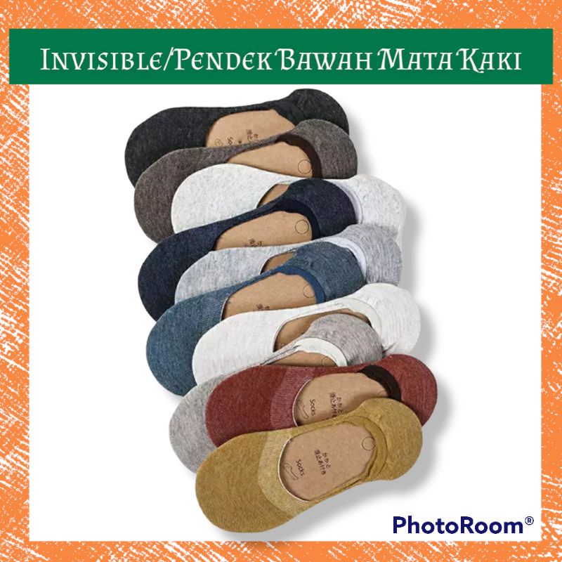 Hidden Socks Kaos Kaki Invisible Tidak Terlihat Kaos Kaki Pendek Casual Import