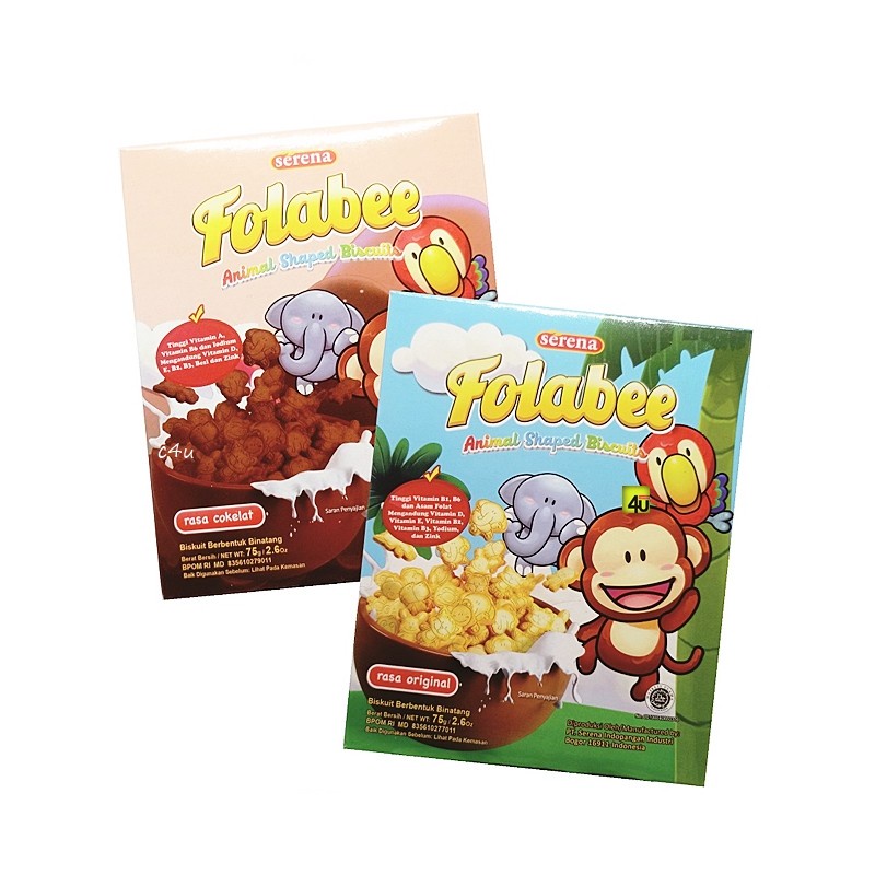 

BOX Serena FOLABEE Biskuit Fun Bentuk Hewan Enak Cemilan Anak - 75gr