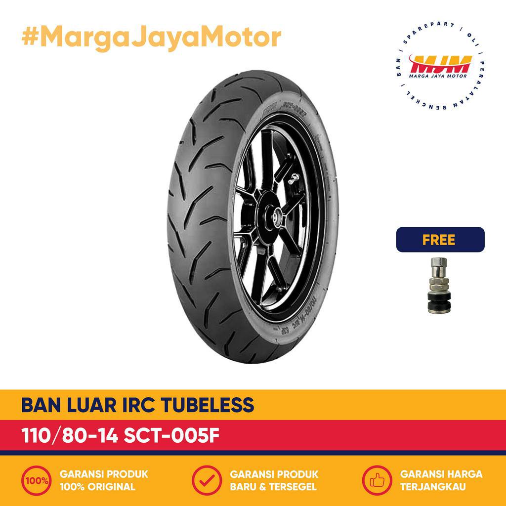 Ban Luar IRC SCT-005F 110/80-14 Tubeless Free Pentil