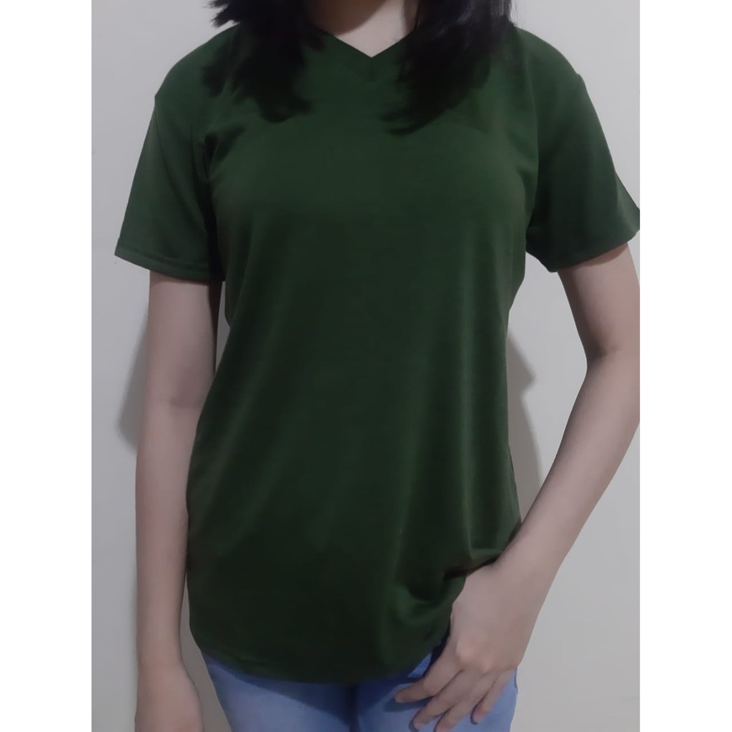 kaos v-neck cewek