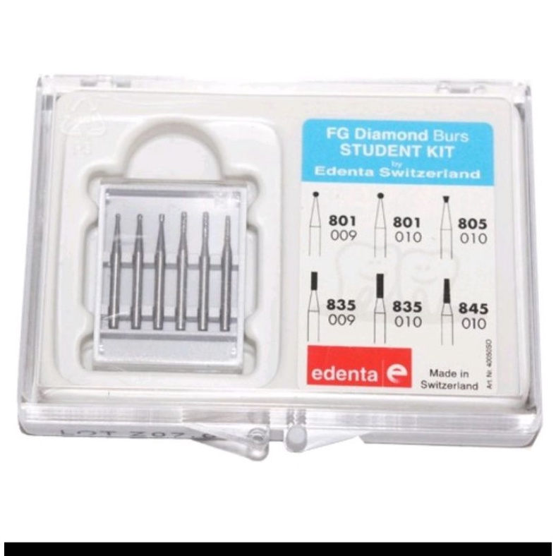 Edenta Bur Diamond Set 6 FG Student - High Speed