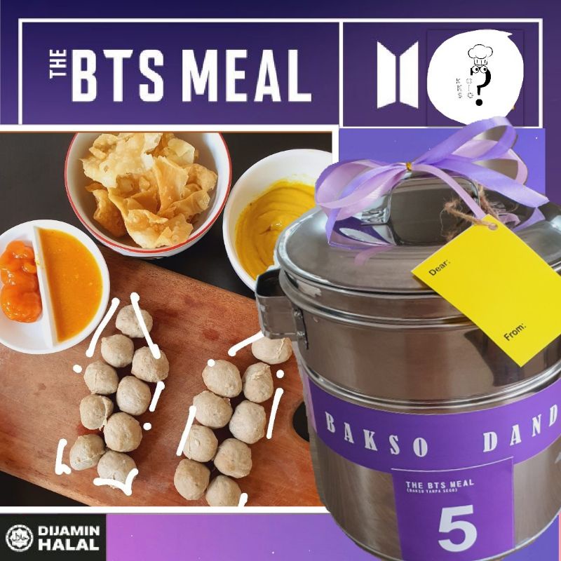 

Bakso Dandang edisi BTS- hampers bakso paket komplit hadiah ulangtahun selametan acara