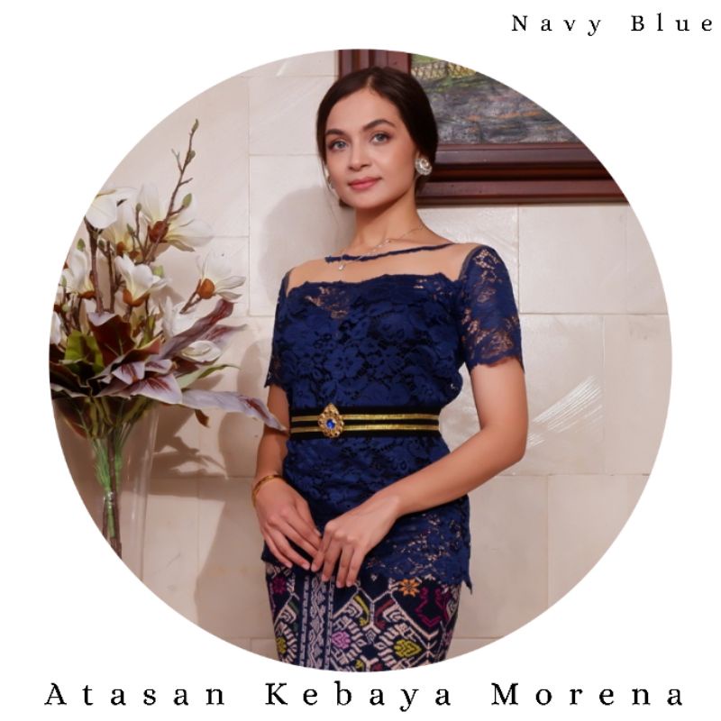 Atasan Kebaya Modern Modifikasi Tile Morena Lengan Pendek