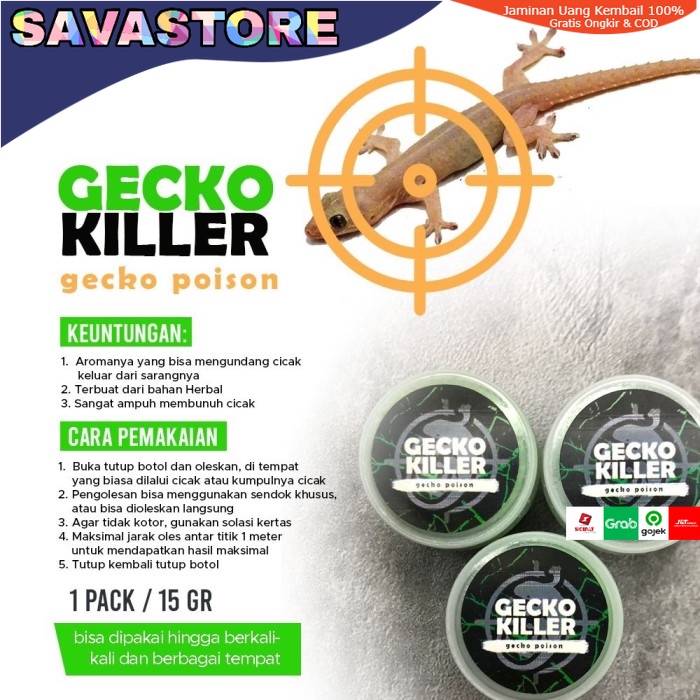 Gecko Killer Premium Guaranteed Racun Cicak Herbal 100% Ampuh