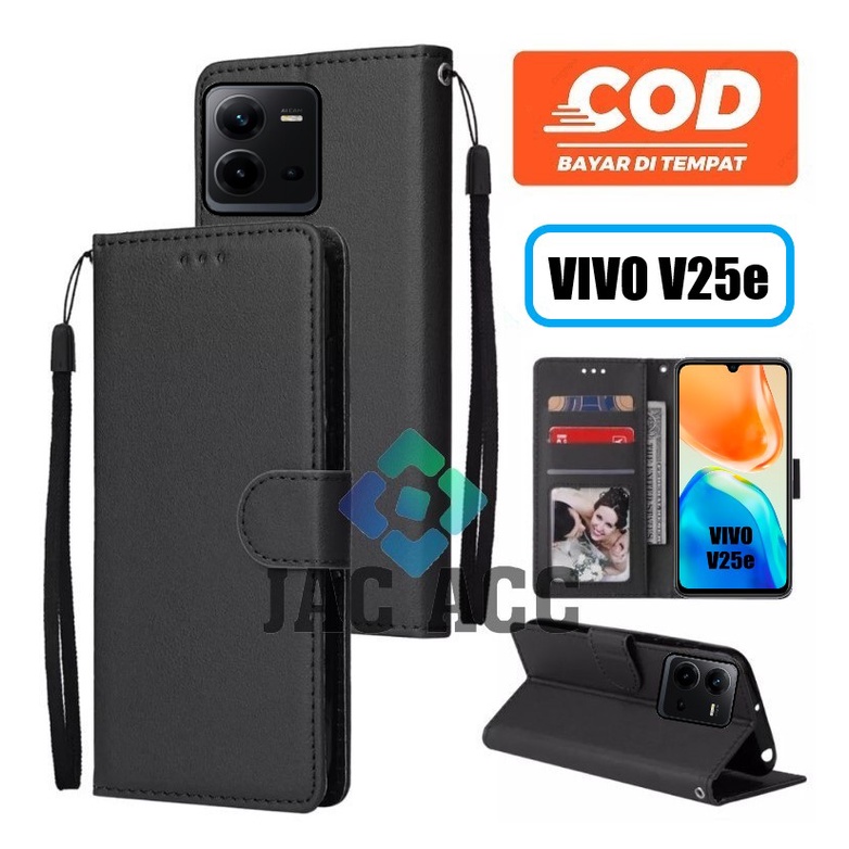 NEW DOMPET HP UNTUK VIVO V25e NEW 2022 LEATHER FLIP CASE UNTUK VIVO V25E NEW 2022