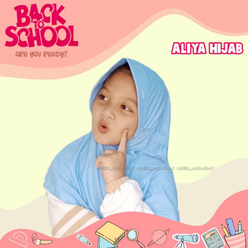 (Bisa cod)KERUDUNG ANAK SEKOLAH TK - 1 SD (UK.S) MODEL LX /Rabbani kw