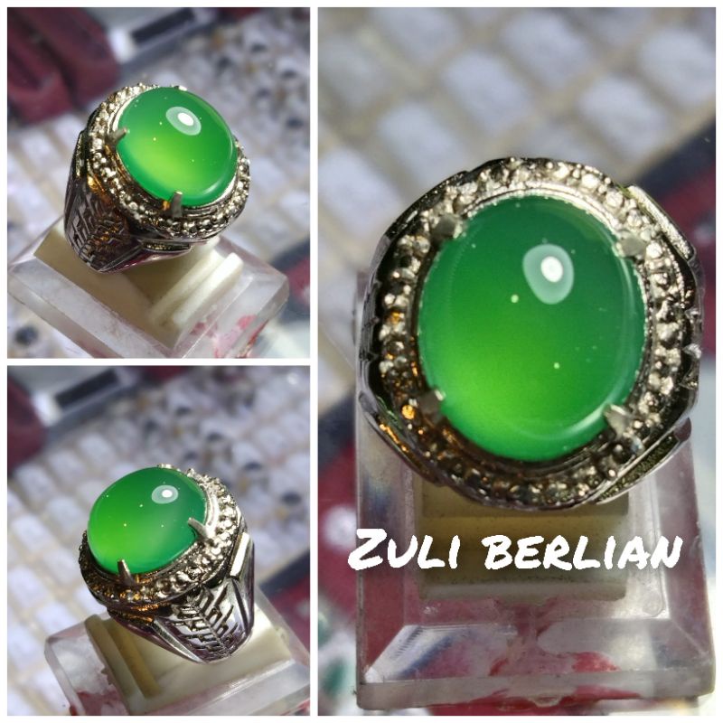 Natural batu Sulaiman hijau giwang